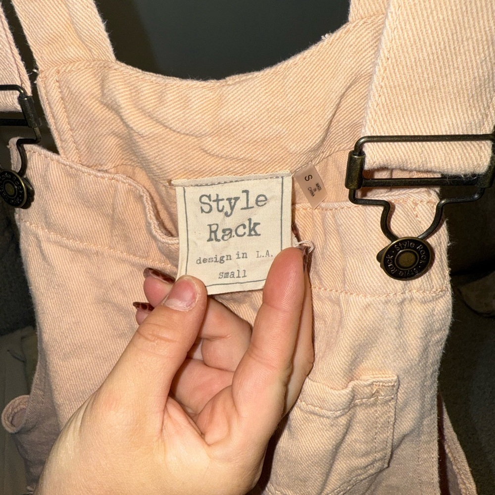 Style Rack Peach Overalls - Picture 3 of 3